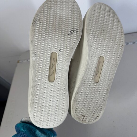 Lululemon Cream Cityverse Sneakers Size 9.5 Lace Up Casual Athletic Canvas - Picture 5 of 13